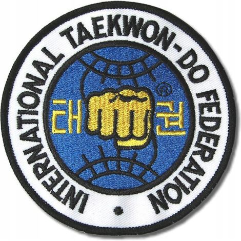 Toppa ricamata con il logo ITF Taekwondo per kimono