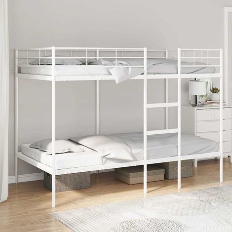 Etagenbett ohne Matratze Weiß 100x200 cm Stahl (1/5)