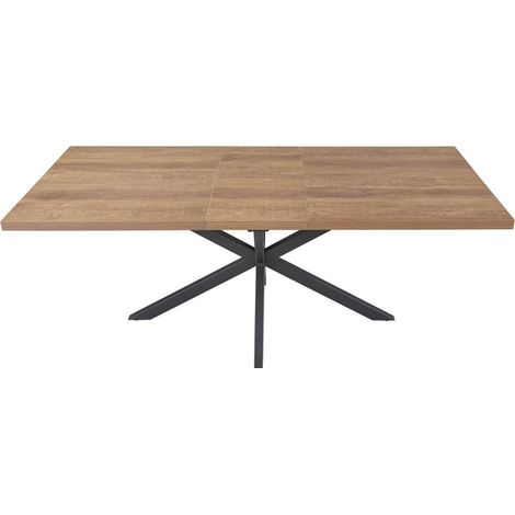 Erweiterbarer Tisch KALVANO – 160 bis 200 cm – Dunkle Eiche – 40 mm Platte – Zeitgenössisches Design