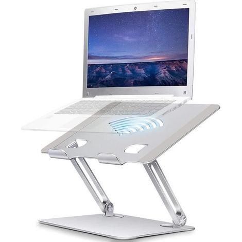 Support Ordinateur Portable - CHEFLAUD - Laptop Stand - Réglable - Ventilé - Aluminium (1/4)