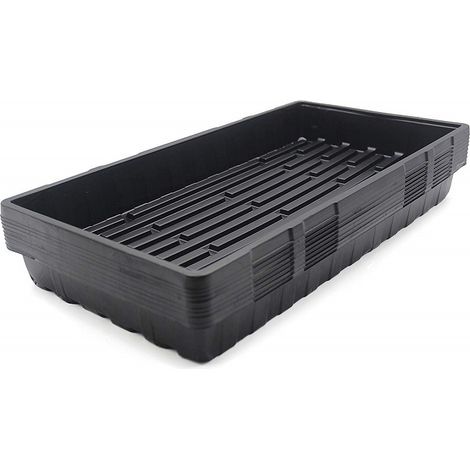 Lot de 5 bacs de culture en plastique noir résistant (sans trous) 54 x 28 cm - Pots de jardinage pour fleurs et semis (1/4)