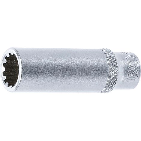 BGS Steckschlüssel-Einsatz Gear Lock tief Antrieb Innenvierkant 6,3 mm (1/4") SW 10 mm - 10160 (1/3)