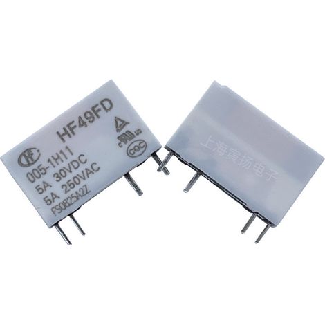 Hongfa HF49FD/005-1H11 5V DC 5A Ultra-Thin Low Power Signal Relay, New and Original