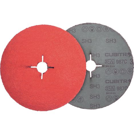 Disque abrasif 3M 3M™ Cubitron™ II 987C Cubitron™ II, P60, Ø 125mm, par 25 ( Prix pour Boîte de 25 ) (1/2)