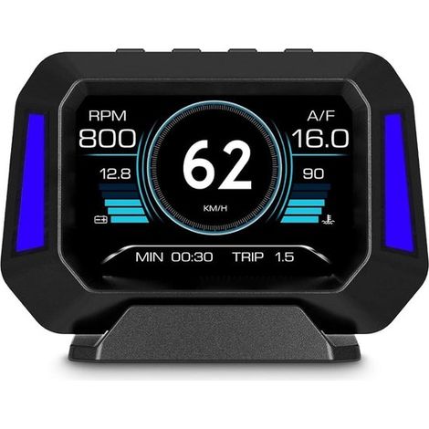 Display head-up universale per auto (HUD) con tachimetro e inclinometro - Doppio sistema OBD e GPS (1/5)