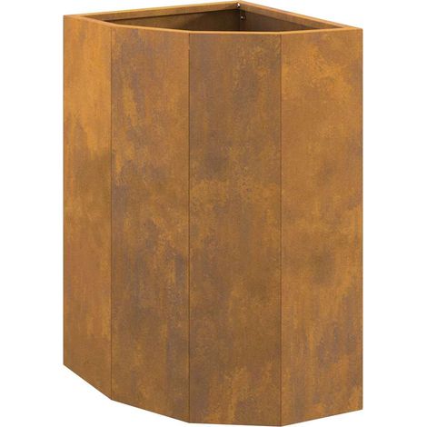 Jardinière d'Angle Rouillé 30 x 30 x 50 cm CFW294776 (1/5)