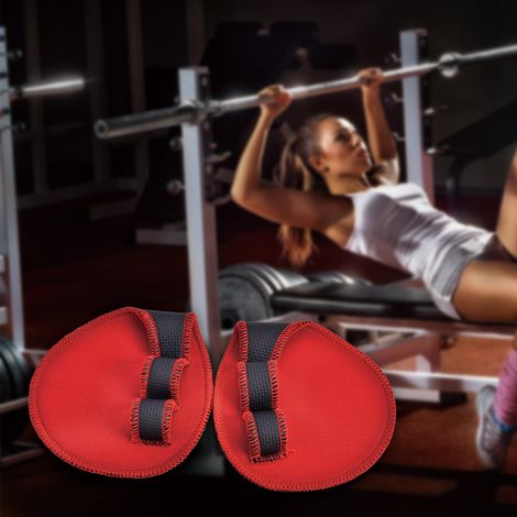 1 Paire de Gants de Musculation avec Coussinets pour Haltères, Fitness et Cross-Training (Rouge) (1/5)