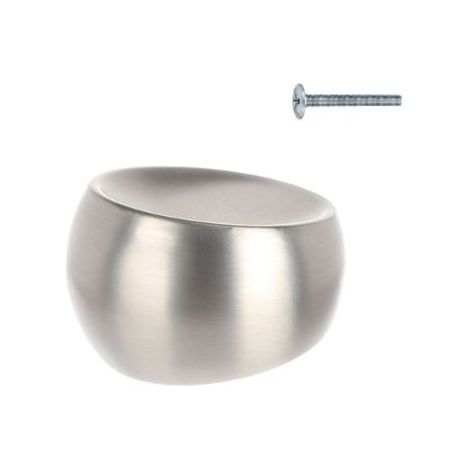 Tirador redondo para muebles Riex XK11 de níquel cepillado (1/5)