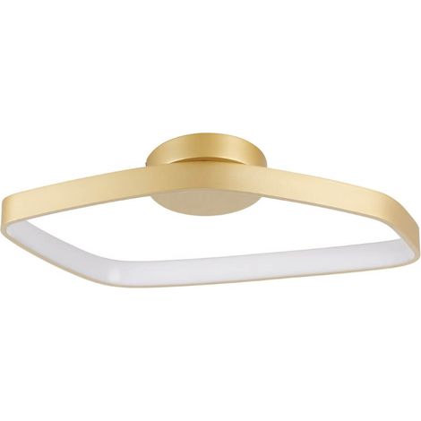 Plafond Vallerosa Aluminium, LED brossé en laiton en acier 25,2W 3000K L: 58 cm B: 33,5 cm H: 7,5 cm Dimmable (1/2)