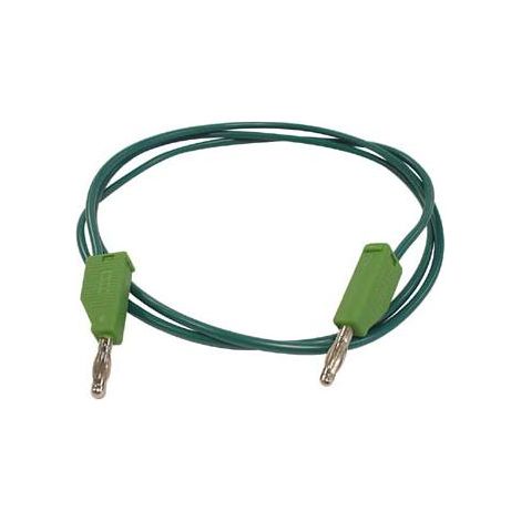 Velleman Cable de medición, lámina de plátano de 4 mm, doblemente aislado, apilable, moldeado por inyección, muy flexible, longitud de cable de 100 cm, verde, máximo 30 V/3 A (1/2)