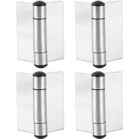 Charnière à ressort en acier inoxydable, 4 pièces, quincaillerie de garde-robe à fermeture automatique (1/5)