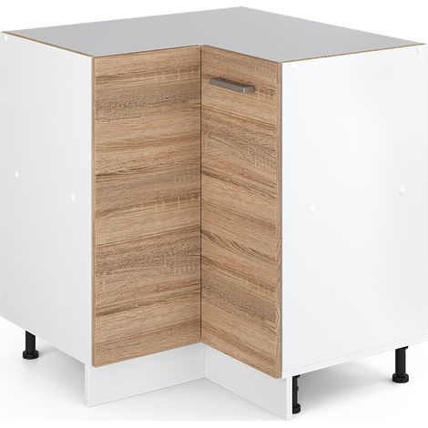 Mueble esquinero universal R-Line, Sonoma, 75.6 cm con puerta, sin encimera, Vicco