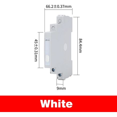 Voyant LED blanc (24 V CA/24 V CC) - Montage sur rail DIN - Boîtier de distribution d'alimentation ultra-mince - Double/simple - Rouge/Vert (1/5)