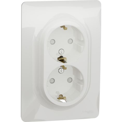 Base de enchufe schuko doble polar SCHNEIDER NU206718 (1/5)