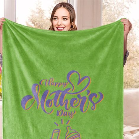 Couverture personnalisée 100x120 cm, modèle BL308-1, lot de 1, tissu doux, idéale pour canapé ou lit. (1/3)