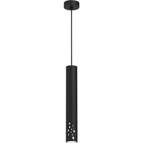 Lampada a sospensione Luminex Altro Buble nera GU10 Ø8cm
