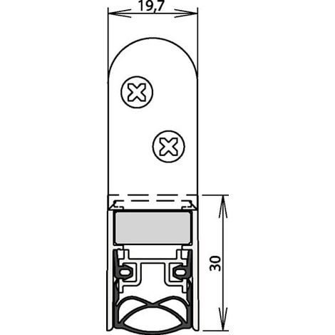 athmer  Junta  de  puerta  Schall-Ex  Ultra  WS  1-290  2-s.L.833mm  Alu.silberf.HLT  -  1-290-0835 (1/3)