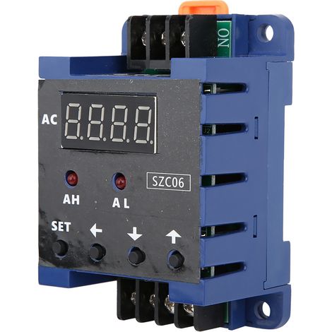 Ampèremètre numérique AC SZC06 plage 0,3-50A alarme limite haute/basse temporisation relais détection 110-220V (1/5)