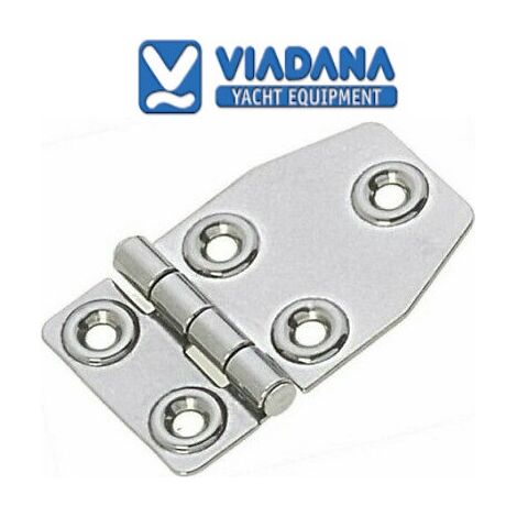 Charnière inox 316 semi hexagonale 73x45 viadana