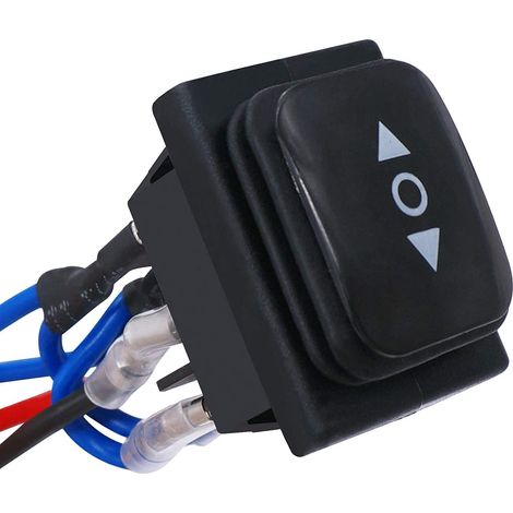 Interrupteur à bascule de polarité de commutateur d'inversion momentanée étanche Commande de moteur à courant continu 10A 6 broches ON-Off-ON avec fil KCD4-223W-BK-JT (1/5)