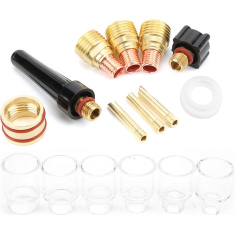 Ensemble d'accessoires pour chalumeau de soudage TIG, bec en verre, buse et pince tungstène pour torche à argon WP9/20 (1/5)