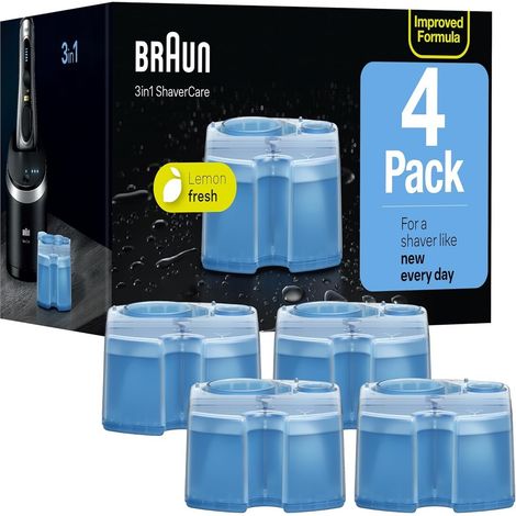 Ersatzteil - Original-Pack mit 4 Reinigungsflüssigkeitsnachfüllungen -  - BRAUN
