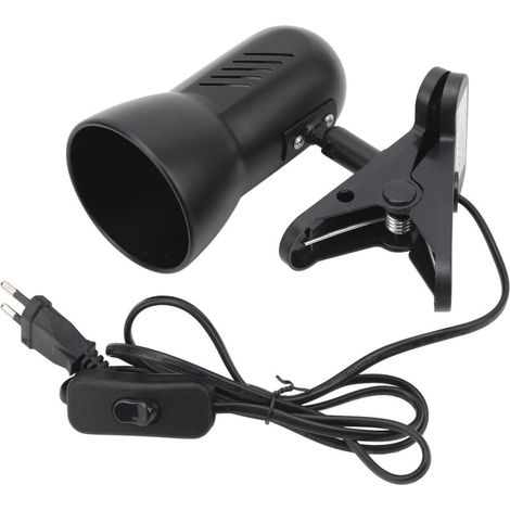 360° drehbare LED-Arbeitsleuchte mit Klemmbefestigung, E27-Fassung mit EU-Stecker, 85–265 V
