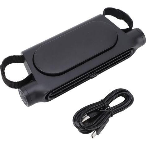 Ventilador USB para asiento de coche, multifunción, eficiente, silencioso, seguro, sin aspas, compatible con reposacabezas trasero, potente turbo, color negro (1/4)