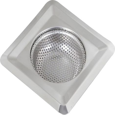 Irovami 11,5 cm quadratisches Edelstahl-Spülbeckensieb – Feinmaschig, rostfrei, vielseitig – Ideal für Küche, Bad und Bodenablauf (1/5)