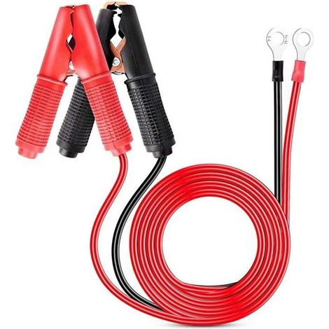 2 pièces 30A pince crocodile pince crocodile 12v 24v chargeur de batterie de voiture 1m cavalier (1/4)