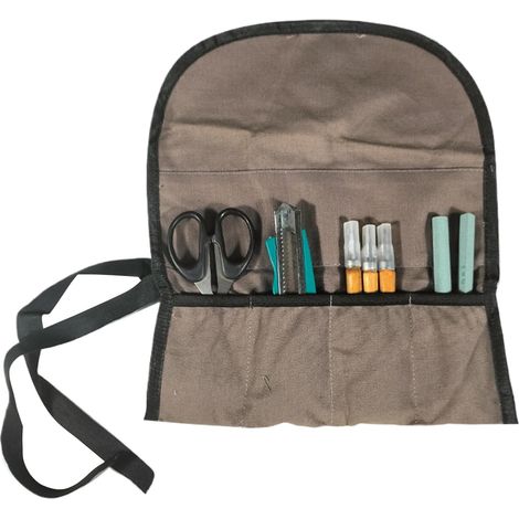 CCYKXA Werkzeugtasche, aufrollbarer Werkzeug-Organizer für Heimwerker  Schnellzugriffs-Werkzeughalter mit mehreren Taschen für kreative Projekte