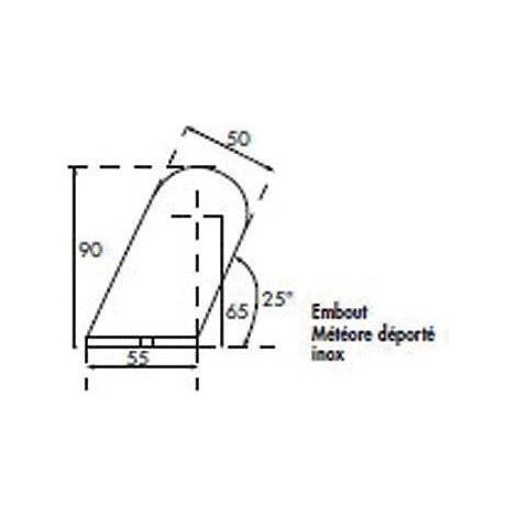 Boite de 4 embouts Météore droits pour tube Ø 42.2 mm inox 316 - INTERNATIONAL GLACE SYSTEM