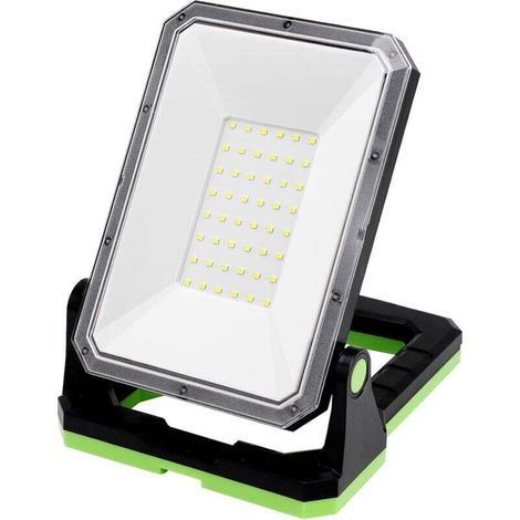 Lampe De Travail Projecteur Led Rechargeable 1300 Lm 4000 K avec Pliable Support, Usb Portable Chantier Baladeuse Ip65 Étanche pour Une Utilisation En Extérieur, Parfaite pour Les Chantiers