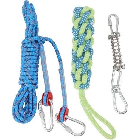 Jouet interactif pour chien avec corde à ressort, ressort en acier inoxydable antirouille, corde élastique, convient pour les jeux d'extérieur et les tapis d'entraînement H577 (1/5)