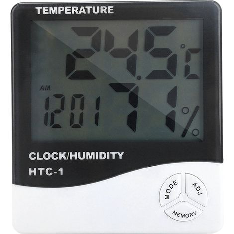 Thermomètre numérique d'hygiène pour greffe de cils, testeur électronique d'humidité et température, mesure précise pour salons, outil compact. (1/5)