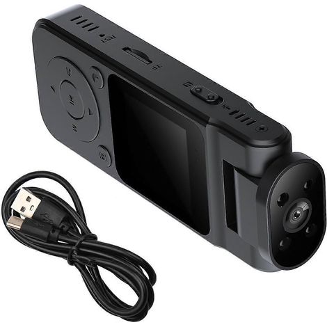 Tragbare 4K-Kamera mit Audio- und Videoaufzeichnung, 180° drehbarem Objektiv, Nachtsichtfunktion