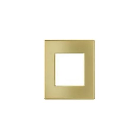 Arnould 22760 Plaque Enjoliveur Métal Or Satin - 2 Modules - S.Light