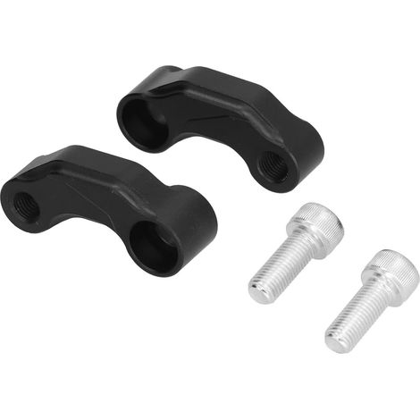 Support de Rétroviseur de Moto, Adaptateur de Montage de Rétroviseur de Moto, Rallonges de de, 2 Supports d'extension de de Remplacement pour Vstrom DL1000 (BLACK) (1/5)
