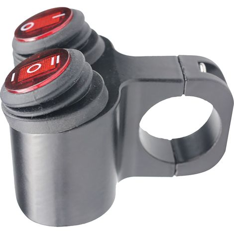 Interrupteur étanche pour feux de moto, tension d'entrée 12V, interrupteur de feux de détresse pour moto avec voyant lumineux. (1/5)