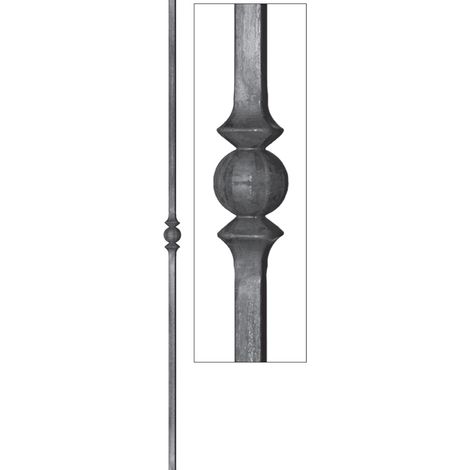 Pannello decorativo da 12mm e altezza 1000mm in ferro battuto