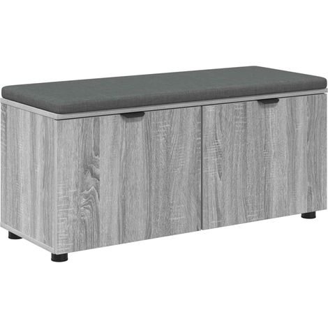 Maison Exclusive - Panca per ingresso con cuscino Sonoma grigia 100 x 38 x 46 cm
