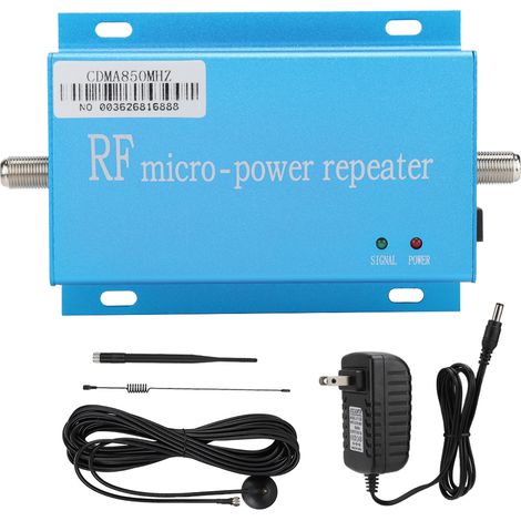 Amplificateur de signal MINICDMA 850MHz, antenne intérieure avec câble ventouse 10m et prise F, 110-240V, amplificateur de réseau pour meilleure réception (1/5)
