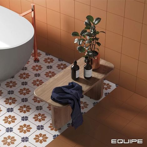 Carrelage Imitation Carreaux De Ciment 20x20 RIVOLI Terre (1m²) - Les Carreaux de Jean