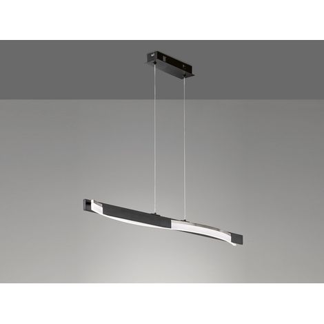 LED Pendelleuchte BRIDGE Schwarz/Weiß dimmbar, Breite 95cm (1/5)