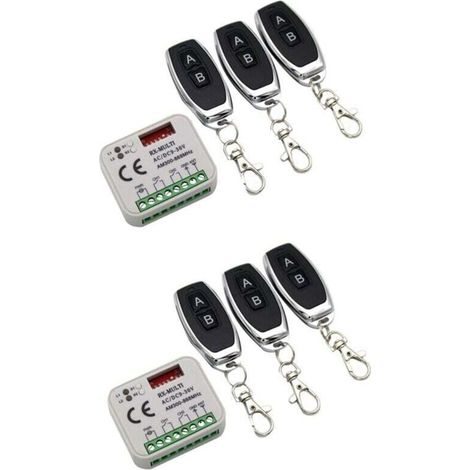 Récepteur Portail Garage 433MHz 868MHz Double Kit Télécommande Distance 300-900MHz 9-30V