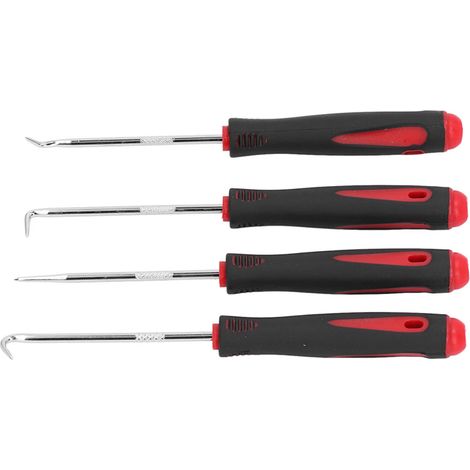Kit d'outils à crochets avec joints toriques professionnels : 4 crochets de formes spéciales différentes pour l'étanchéité de l'huile des vélos de route et de montagne. (1/5)
