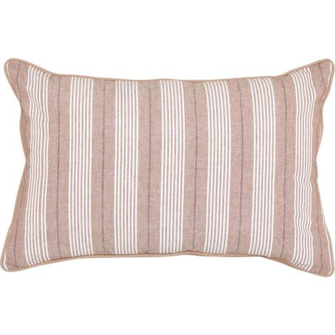 Coussin Déco à Rayures "Groove" 38x58cm Beige