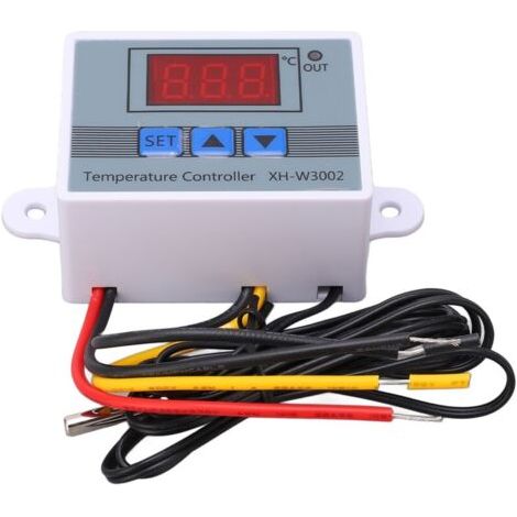 Thermostat de régulateur de température numérique, interrupteur de refroidissement et de chauffage avec sonde étanche 10A 24V 240W (1/5)