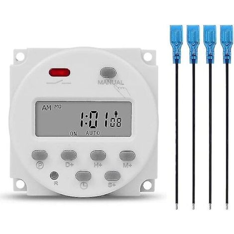 Timer digitale LCD 12 V, programmabile per settimana (7 giorni), intervallo regolabile al secondo, relè temporizzato per automazione industriale e domestica