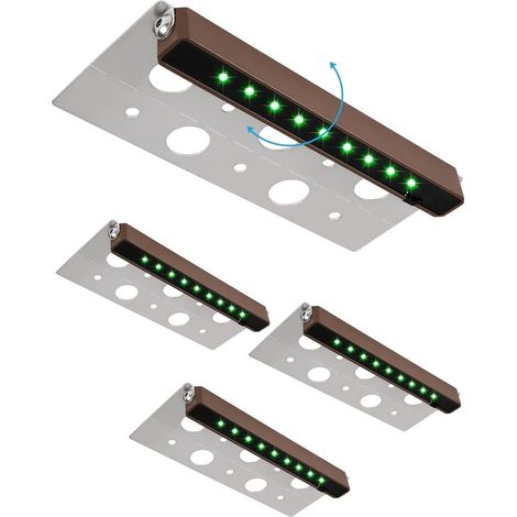 Lampe Extérieur Jardin,2700K LED éclairage mural d'extérieur,4-Pack 7 Inch 2.5W LED,lumières de clture pour Mur,Clture,Terrasse,Jardin,Marche,Escalier（Vert） (1/5)